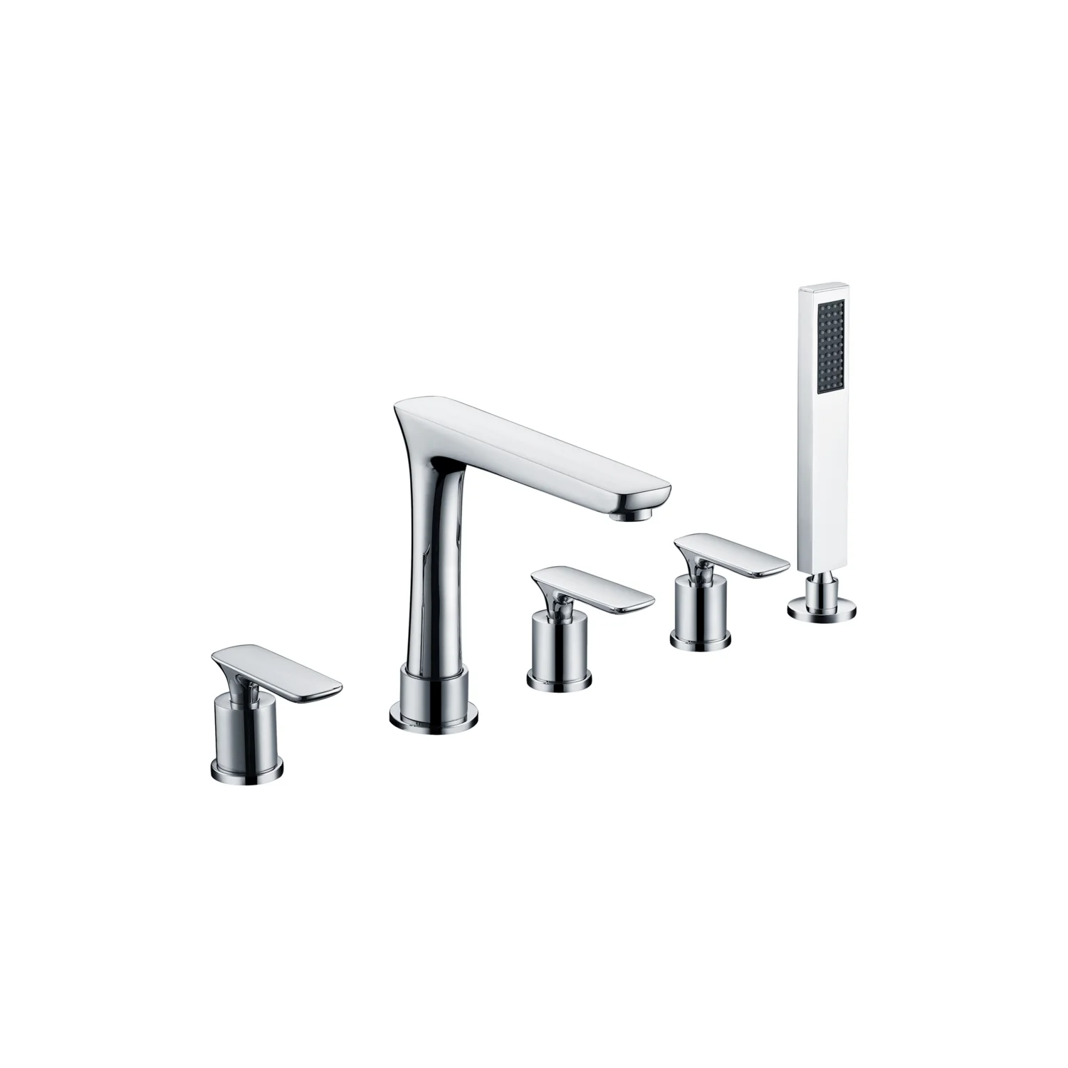 Смеситель для ванны на 5 отверстий AltroBagno Aperto 020102 Cr