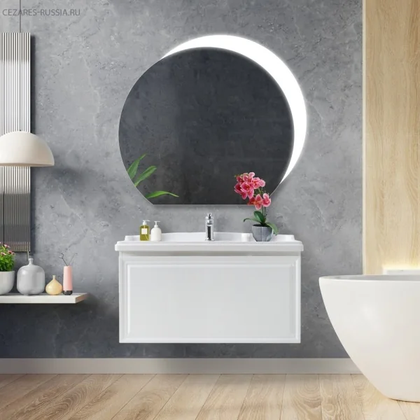 GIUBILEO База под раковину подвесная с одним выкатным ящиком, Bianco Lucido, 770x450x500, GIUBILEO-8