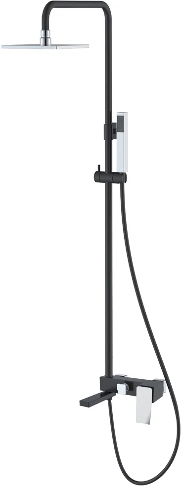 Boheme Стойка для душа Q BlackChrome.2_Комплект