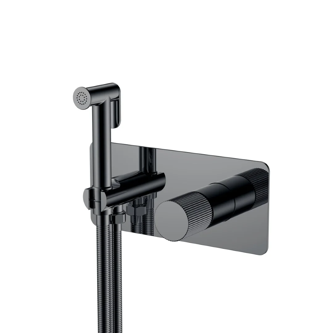 Boheme Смеситель гигиенический STICK SHINE GUN METAL LINEA