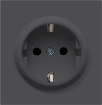 Donel R98 черный накладка для розетки Schuko с заземляющим контактом, с защитными шторками 16 A 250