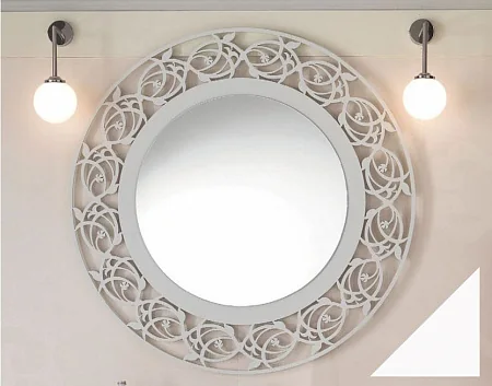 Зеркало ROTONDA_INTAGLIATA.07.LacBG, Bianco Laccato, D99 см