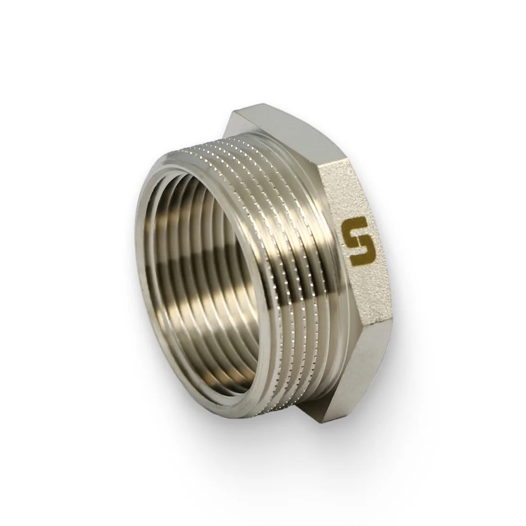 Футорка НВ 1 1/2" x 1 1/4", никелированная Uni-Fitt