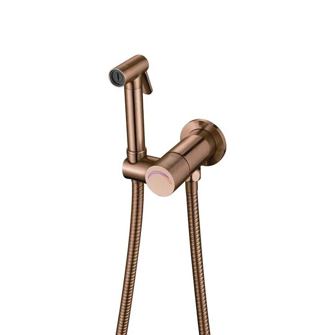 Смеситель гигиенический с защитой от протечек Uno BRUSHED BRONZE