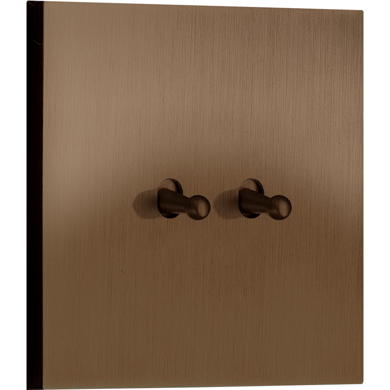 Donel N96 Переключатель на 2 тумблера, Каплевидный, 10AX 250V, Бронза, серия DT
