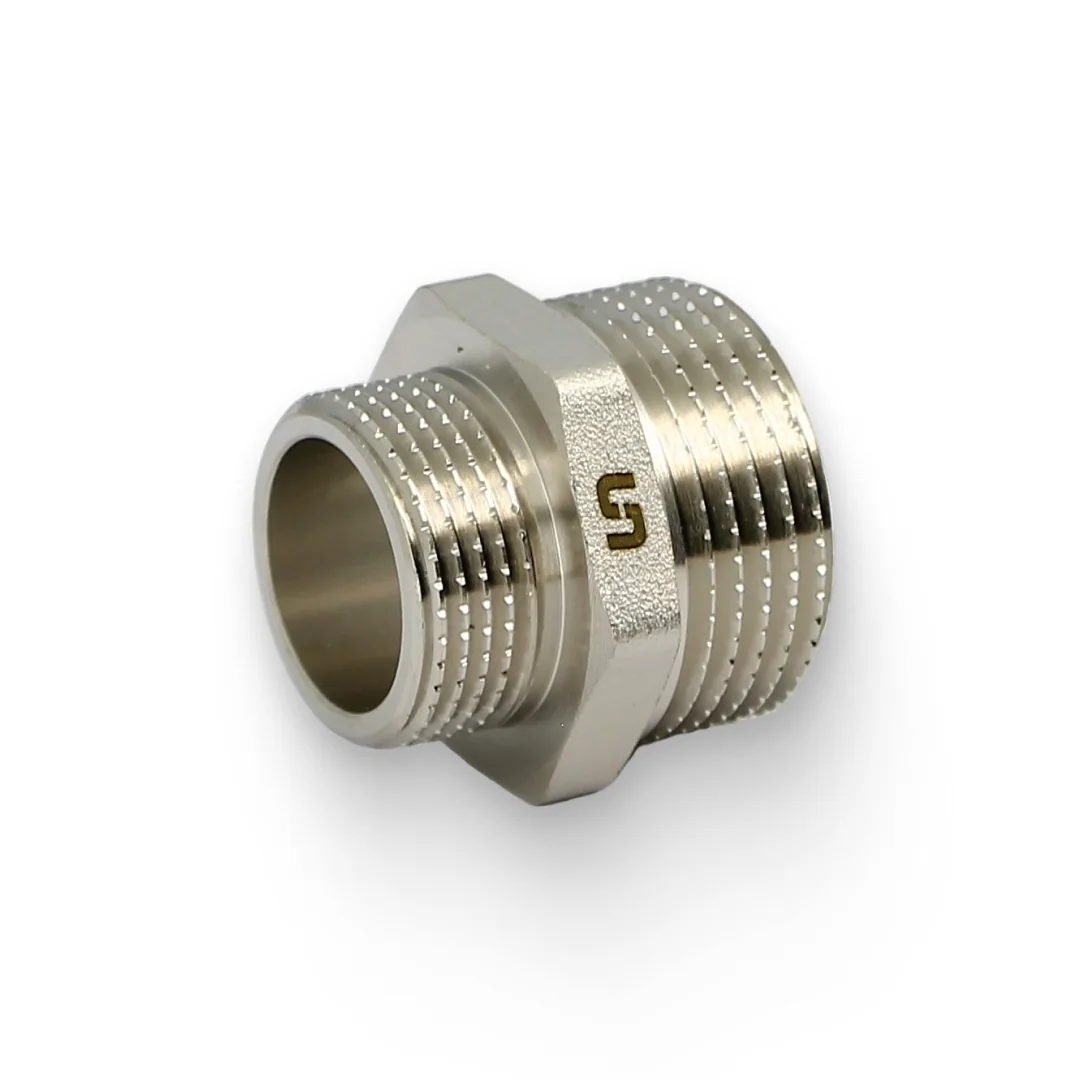 Ниппель 1" х 3/4", никелированный Uni-Fitt