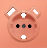 Donel R98 матовый коралл накладка для розетки Schuko с зарядным устройством USB A+C, с защитными што