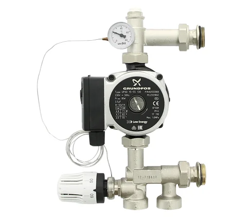 Насосно-смесительная группа SOLOMIX MINI с наружной резьбой 1", с насосом GRUNDFOS UPSO 15-55 130 Un