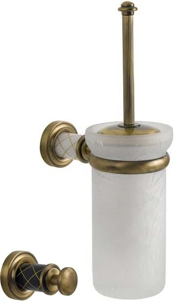 Boheme Ершик настенный (стекло) MURANO BRONZE (черное)_Комплект