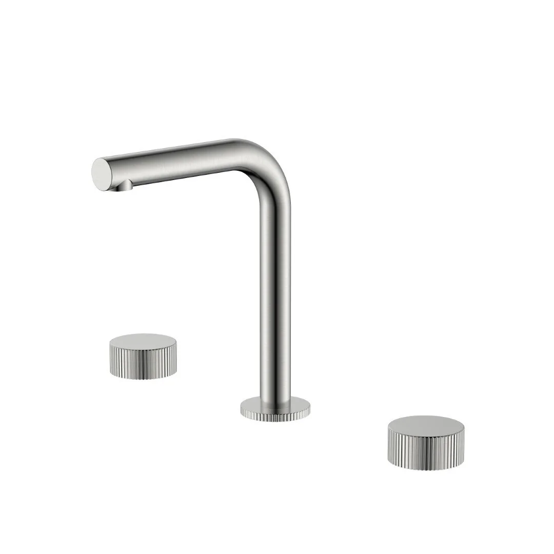 Смеситель на столешницу STICK LINEA на 3 отв. Nickel Brush