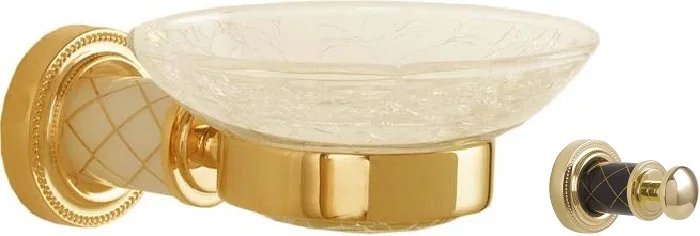 Boheme Мыльница MURANO GOLD (шоколад)_Комплект