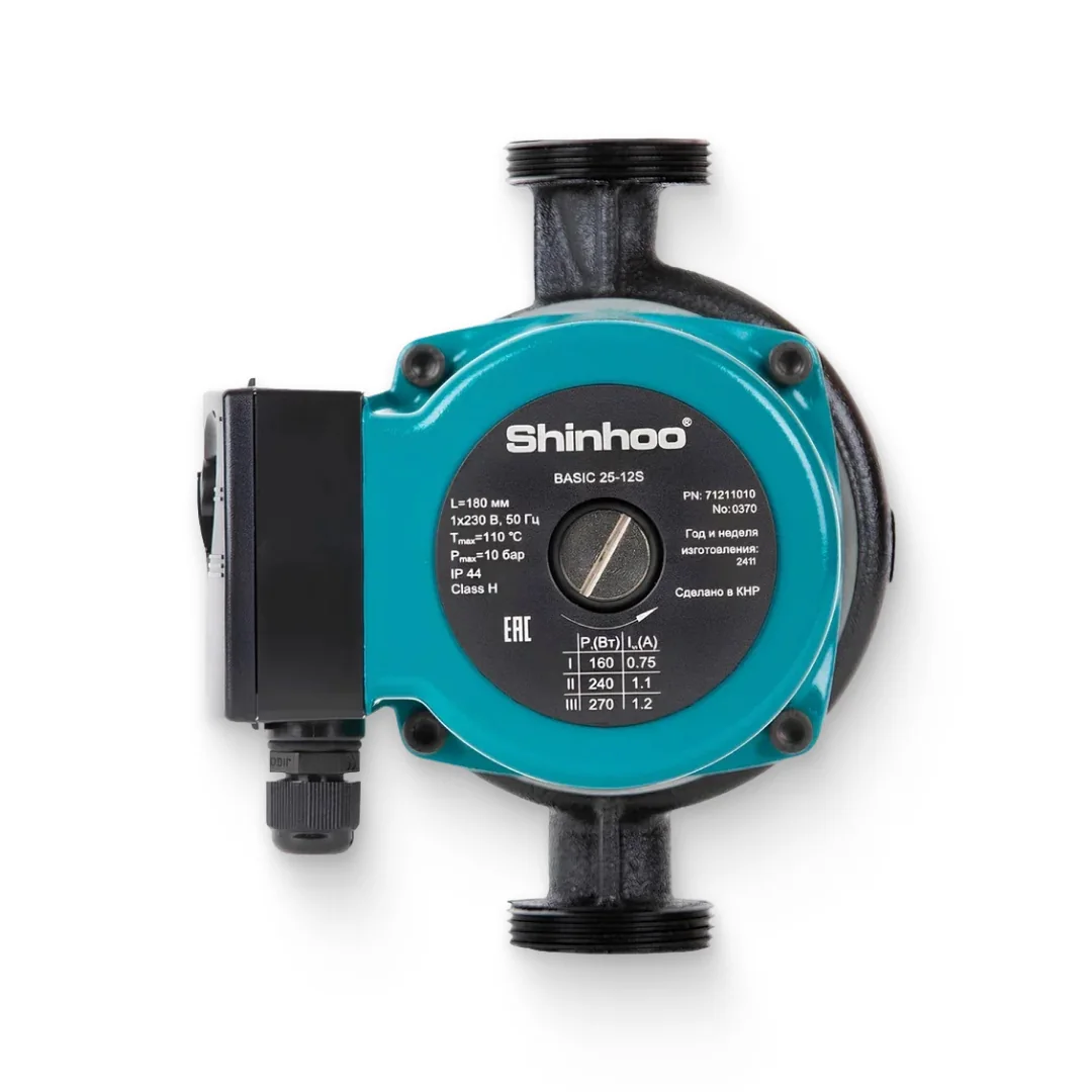 Насос циркуляционный Shinhoo BASIC S 25-12S с гайками