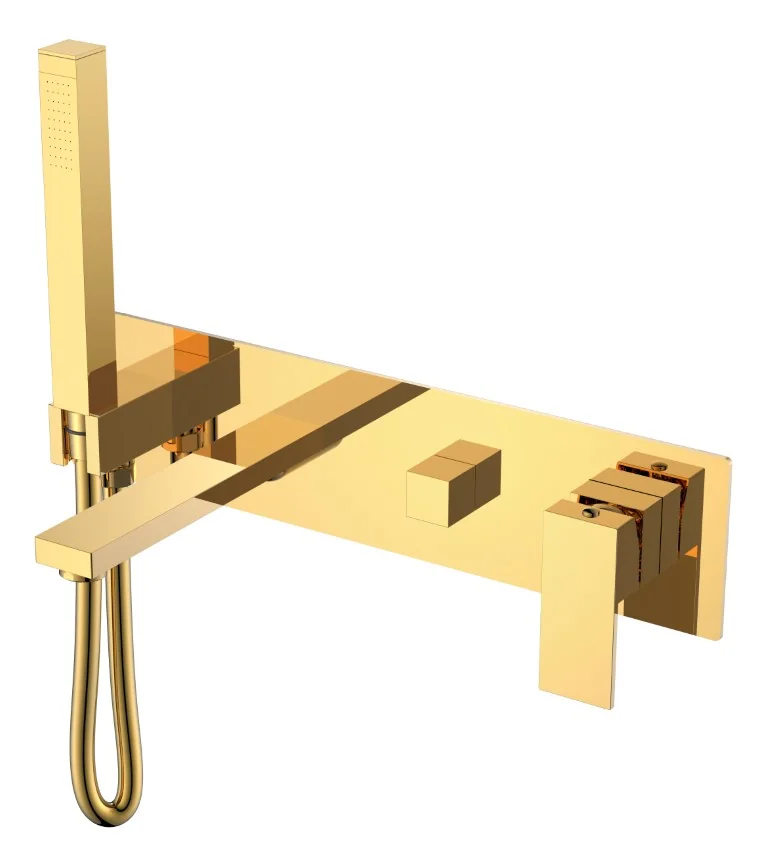 Boheme Смеситель для ванны встроенный QUBIC Gold