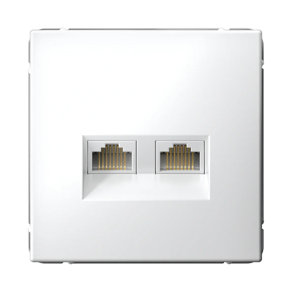 ARTGALLERY РОЗЕТКА двойная компьютерная RJ45+RJ45, кат.6А, механизм, БЕЛЫЙ