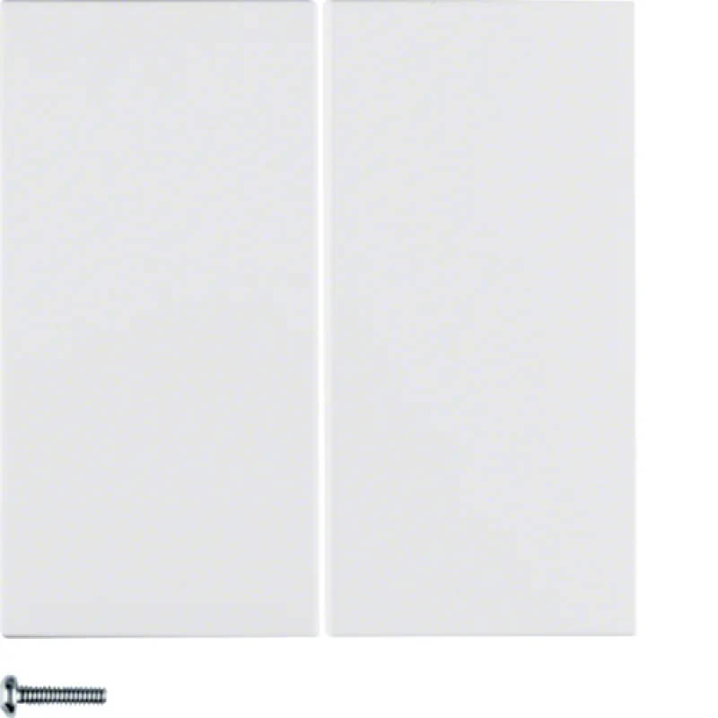 Button, 2-gang polar white, matt