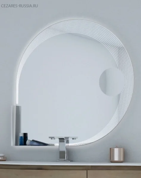 Зеркало с увеличительным зеркалом и со встроенной LED подсветкой 45012, 90х90 CEZARES
