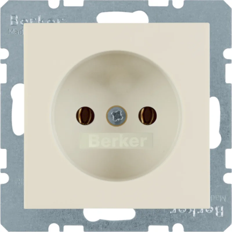 Штепсельная розетка без защитного контакта цвет: белый, с блеском Berker S.1