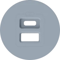 Donel D16 матовый серый Накладка для розеток USB