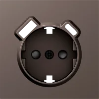 Donel S08 мокко накладка для розетки Schuko с зарядным устройством USB A+C,  со шторками 16A 250 В~,