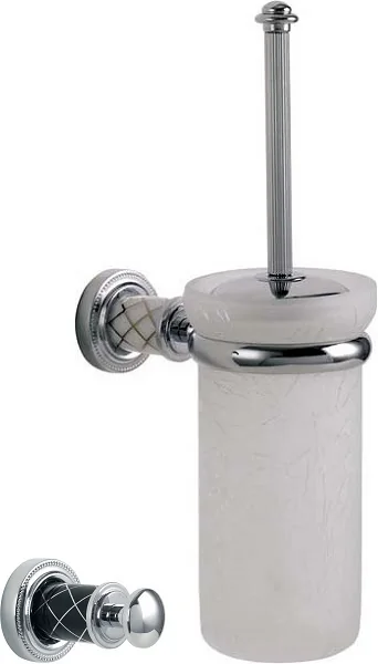 Boheme Ершик настенный (стекло) MURANO CHROME (черное)_Комплект