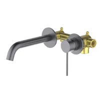 Смеситель для раковины встроенный Timo Saona 2372/18SM черное золото