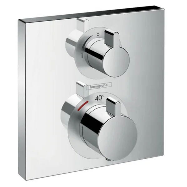 Hansgrohe Ecostat Square Термостат для душа на 2 потребителя, внешняя часть 15714000, хром глянец