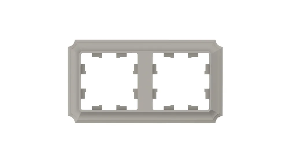 ATLASDESIGN ANTIQUE 2-постовая РАМКА, универсальная, ШАМПАНЬ