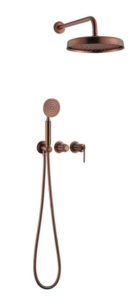 Смеситель Boheme встроенный + верхний+ ручной душ, ETERNA COPPER BRUSHED