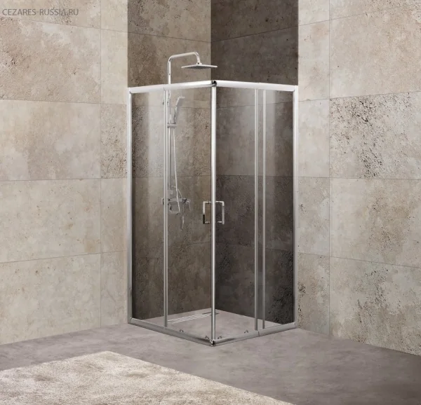 UNIQUE-A-2-75/90-M-Cr Душевой уголок , матовое стекло, профиль хром BelBagno
