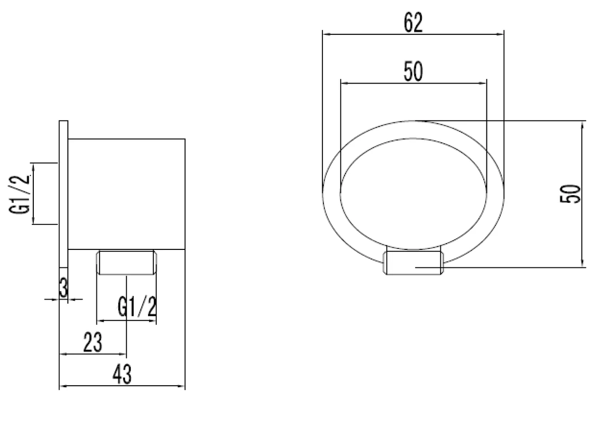 Подключение для душевого шланга Lemark LM8026С встраиваемое