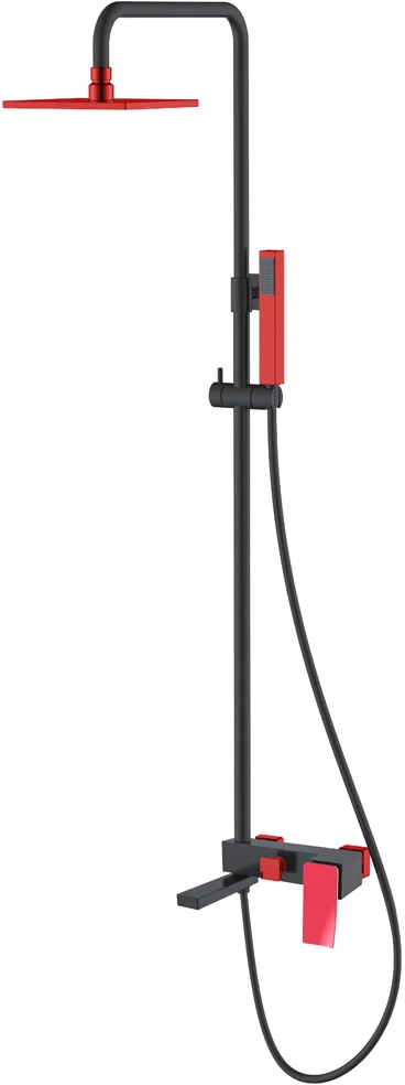 Boheme Стойка для душа Q BlackRed.2_Комплект