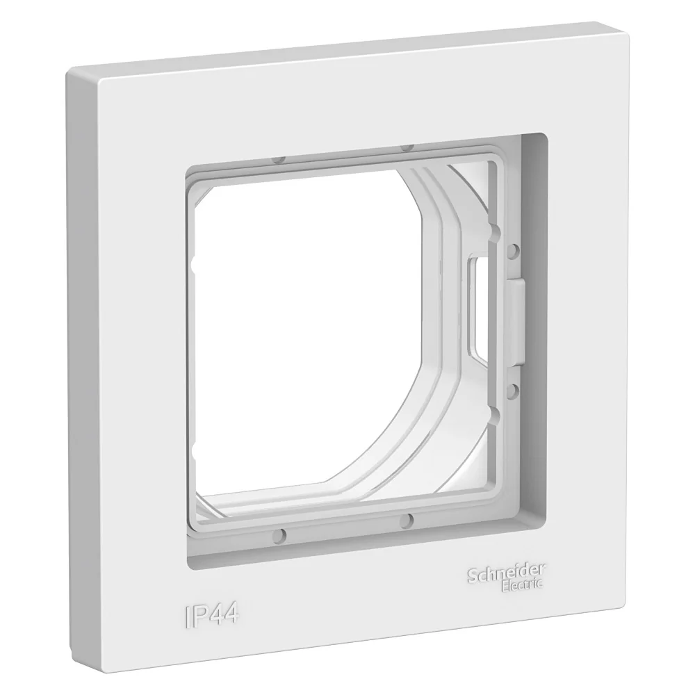 ATLASDESIGN AQUA 1-постовая РАМКА IP44, БЕЛЫЙ
