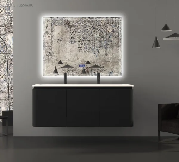 Колонна подвесная с одной распашной дверцей, реверсивная 55300 Verde opaco, 35x43x130
