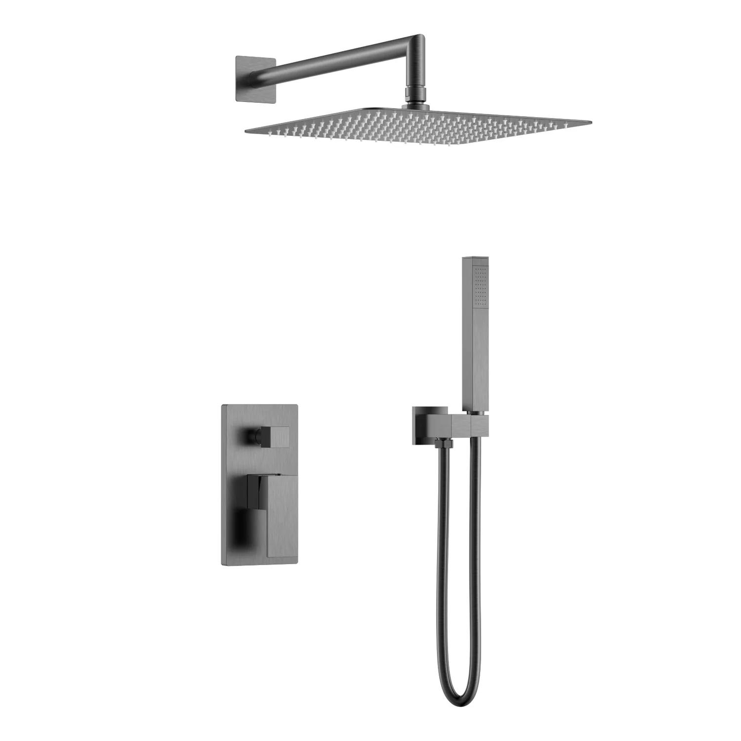 Boheme Смеситель встроенный для душа QUBIC Gun Metal
