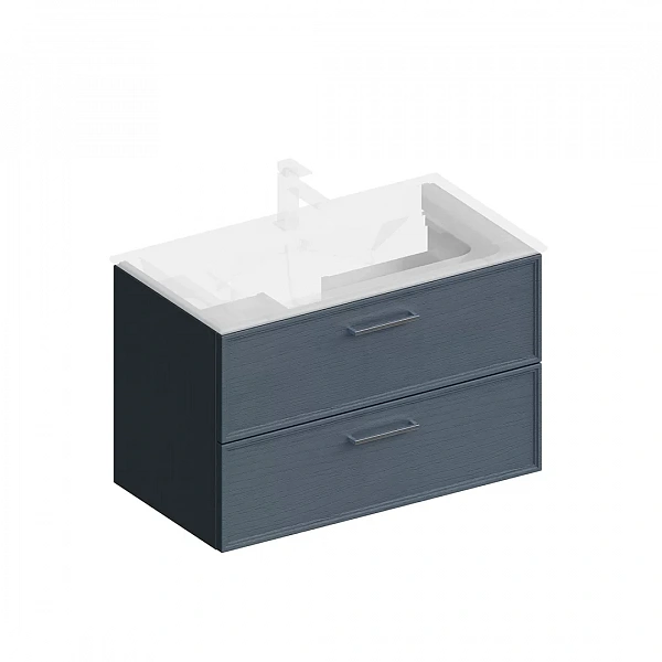 Kerama Marazzi PIA.CL.85/BLU.M Тумба PIANO Classic подвесная 85 см, 2 ящика, ясень синий матовый