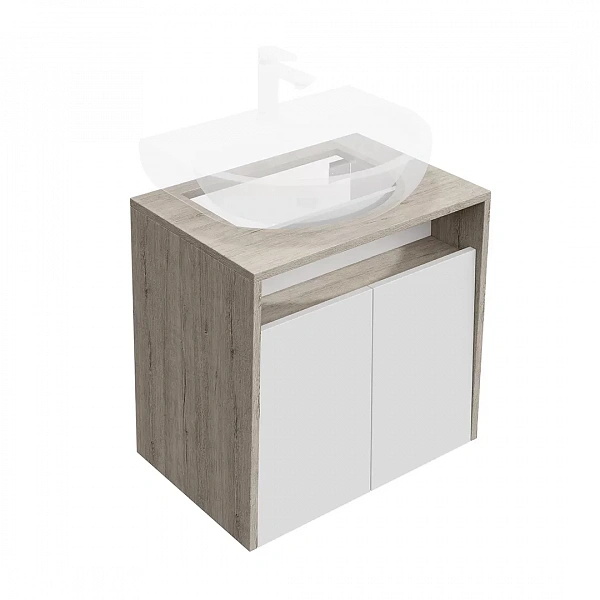 Kerama Marazzi PRO.60.2/WHT Тумба PRO подвесная 2 дверцы 60, белая глянцевая