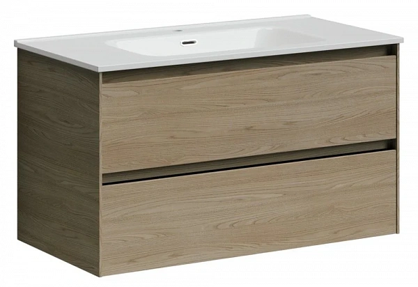 Тумба подвесная SANCOS Cento 890х450х500, c двумя ящиками оснащенными доводчиками, карпатская ель, а