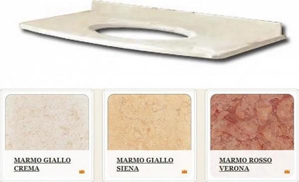 LIBERTY 110 Мраморная столешница LB110/03.M2 Giallo Siena 1100x610x70