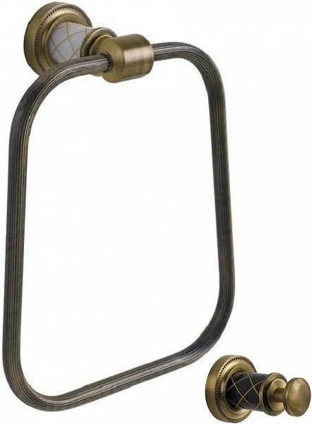 Boheme Держатель для полотенца (кругл.) MURANO BRONZE (черное)_Комплект