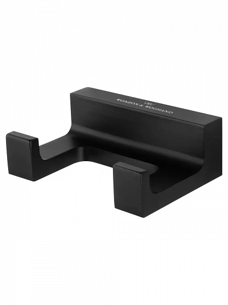 Двойной крючок для ванной WONZON & WOGHAND ECLIPSE, Черный (WW-9125-BL), шт