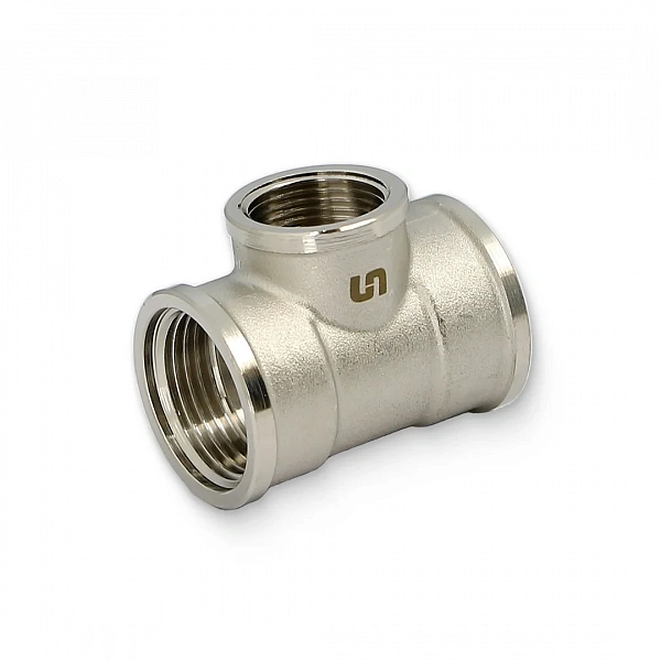 Тройник В 1" х 3/4" х 1", никелированный Uni-Fitt