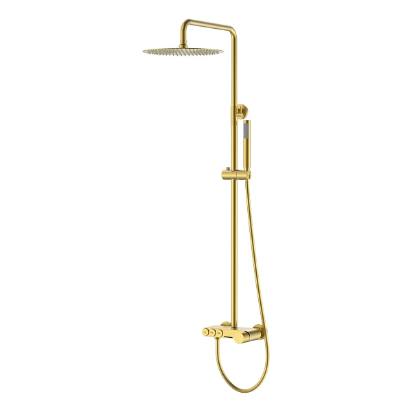 Boheme Стойка для душа STICK Matt Gold c ручкой DIAMOND