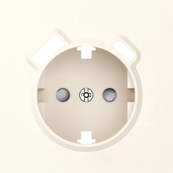 Donel S08 матовый кремовый накладка для розетки Schuko с зарядным устройством USB A+C,  со шторками