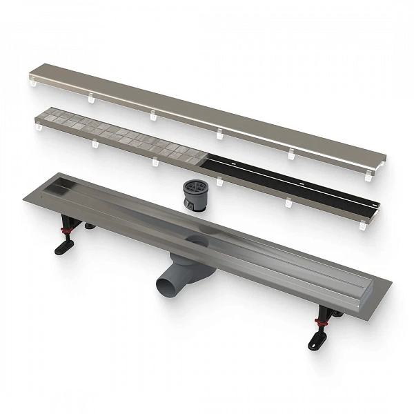 Лоток душевой Alcaplast APZ13-DOUBLE9 550 мм с решеткой DOUBLE (полная или под плитку) нерж.сталь