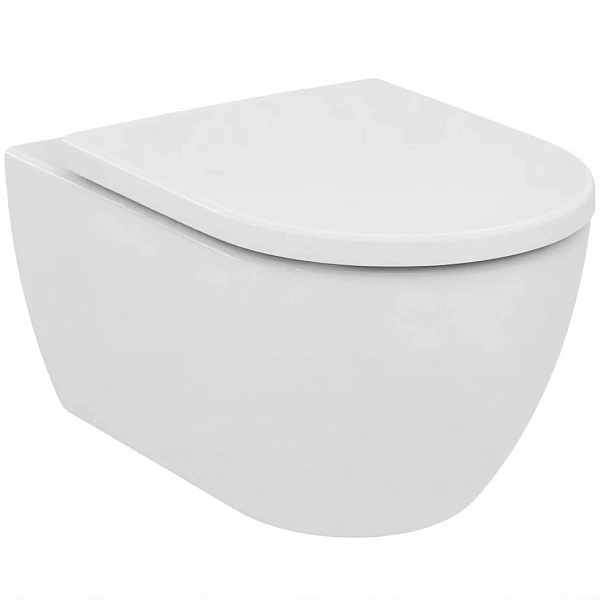 Ideal Standard Ellise Унитаз подвесной 545х365 мм безободковый с сиденьем и крышкой SoftClose