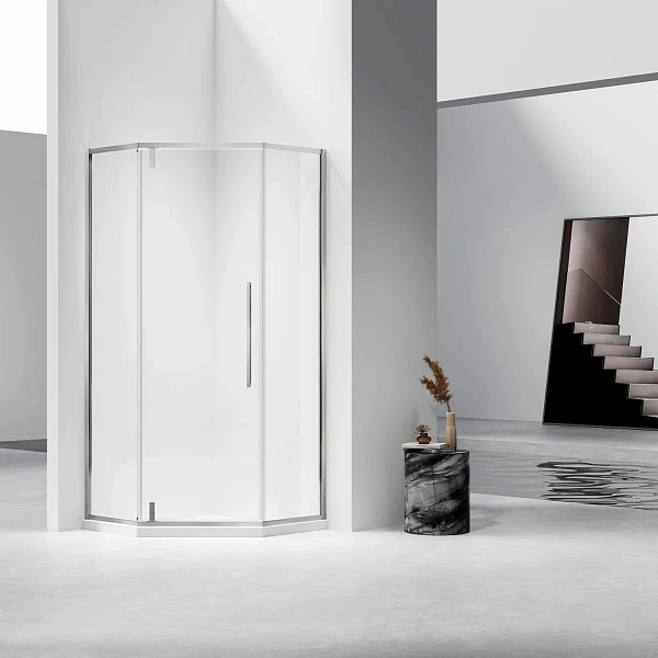 Душевой уголок Слим-Н (Slim-N) VSP-4SN100CLBN, 1000*1000, брашированный никель