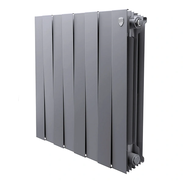 Биметаллический секционный радиатор Royal Thermo PianoForte Silver Satin 500x8 секций
