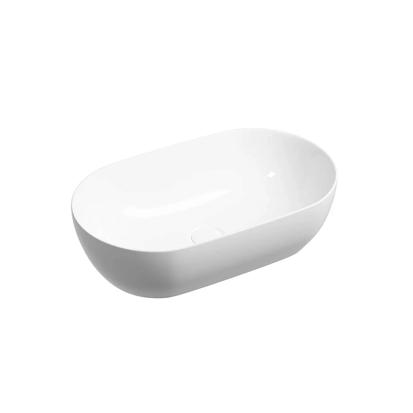 Раковина CERAMICANOVA Twist накладная овальной формы 500x300x140 белый CN12001
