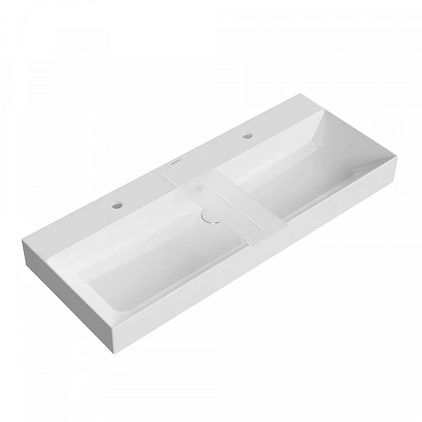 Kerama Marazzi GR.wb.120.2 Раковина GRANDE мебельная\подвесная 120 c двумя отверстиями под смесители