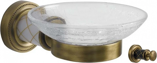 Boheme Мыльница MURANO BRONZE (черное)_Комплект